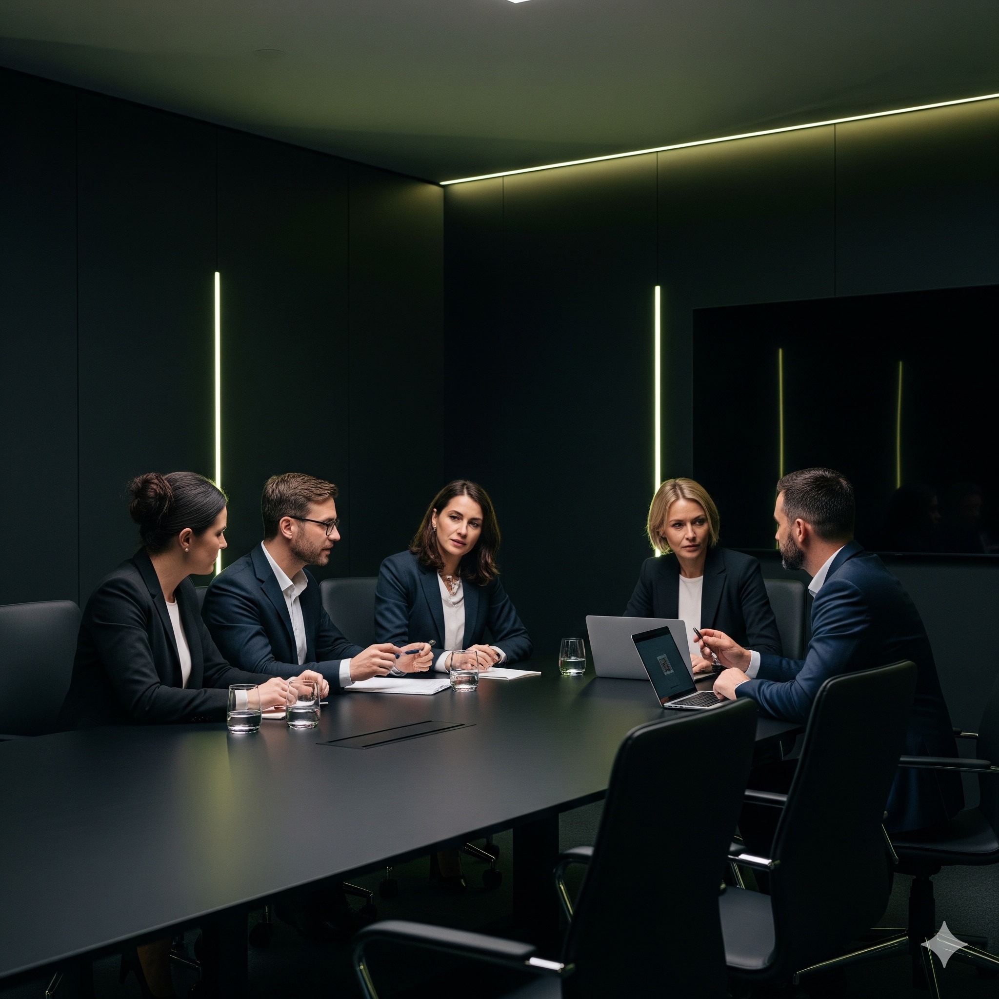 Revenue Pod specialists in a boardroom strategy session